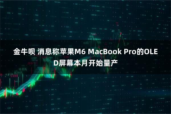 金牛呗 消息称苹果M6 MacBook Pro的OLED屏幕本月开始量产